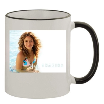 Shakira 11oz Colored Rim & Handle Mug