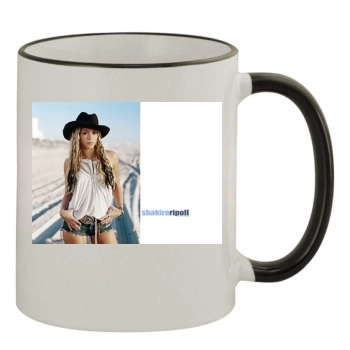 Shakira 11oz Colored Rim & Handle Mug