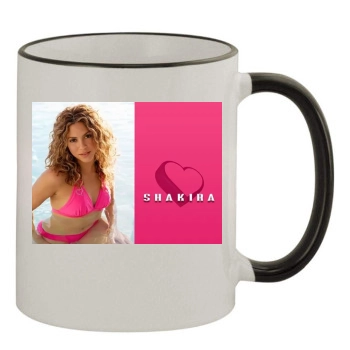 Shakira 11oz Colored Rim & Handle Mug