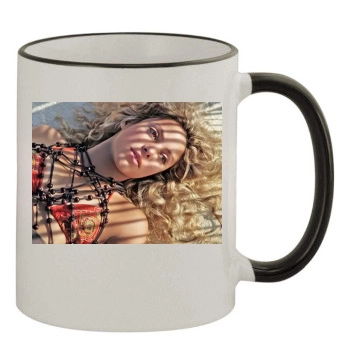 Shakira 11oz Colored Rim & Handle Mug