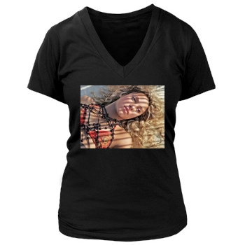 Shakira Women's Deep V-Neck TShirt