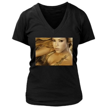 Shakira Women's Deep V-Neck TShirt