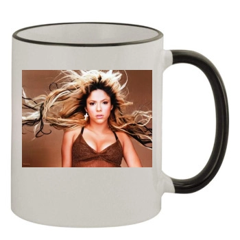 Shakira 11oz Colored Rim & Handle Mug