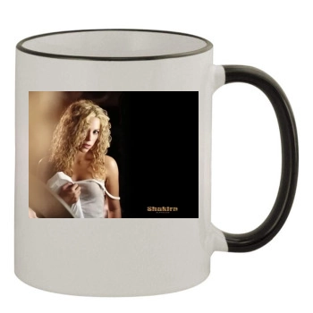 Shakira 11oz Colored Rim & Handle Mug