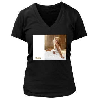 Shakira Women's Deep V-Neck TShirt