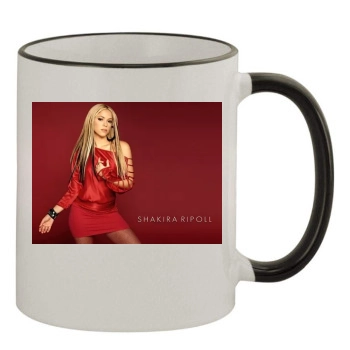 Shakira 11oz Colored Rim & Handle Mug