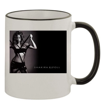 Shakira 11oz Colored Rim & Handle Mug