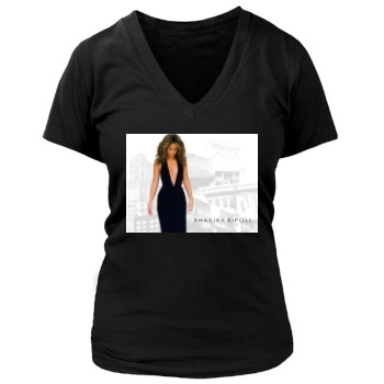 Shakira Women's Deep V-Neck TShirt