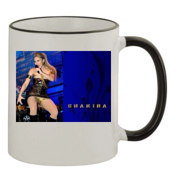 Shakira 11oz Colored Rim & Handle Mug