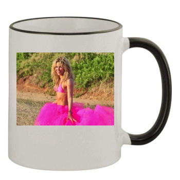 Shakira 11oz Colored Rim & Handle Mug