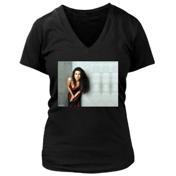 Shania Twain Women's Deep V-Neck TShirt