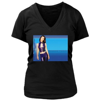 Shania Twain Women's Deep V-Neck TShirt