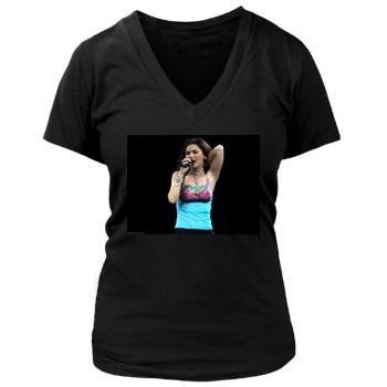 Shania Twain Women's Deep V-Neck TShirt