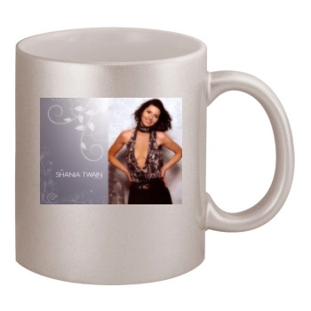 Shania Twain 11oz Metallic Silver Mug