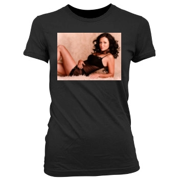 Shannen Doherty Women's Junior Cut Crewneck T-Shirt