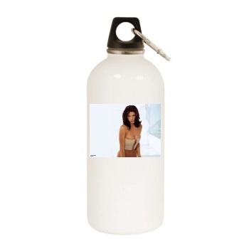 Shannon Elizabeth White Water Bottle With Carabiner