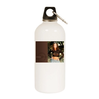 Shannon Elizabeth White Water Bottle With Carabiner