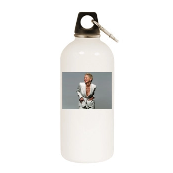 Sharon Stone White Water Bottle With Carabiner