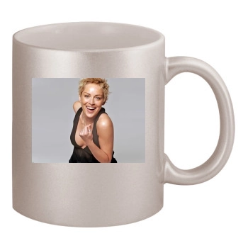 Sharon Stone 11oz Metallic Silver Mug