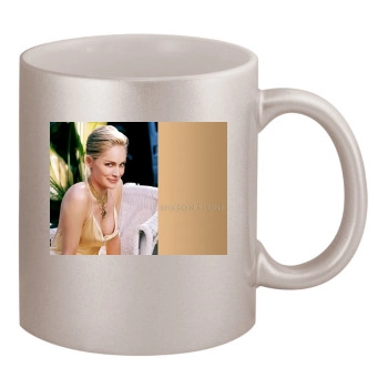 Sharon Stone 11oz Metallic Silver Mug