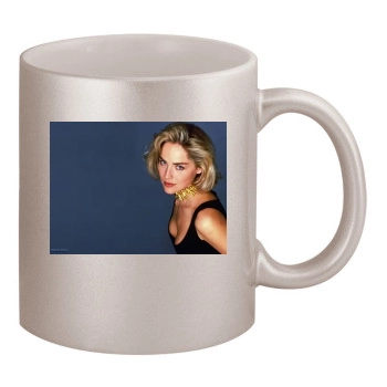 Sharon Stone 11oz Metallic Silver Mug