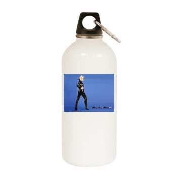 Sharon Stone White Water Bottle With Carabiner