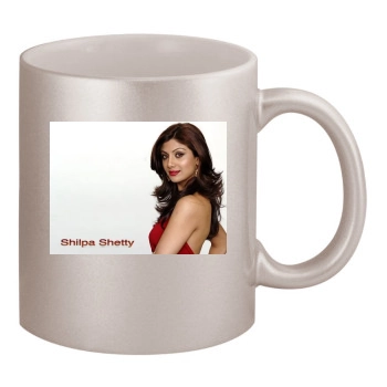 Shilpa Shetty 11oz Metallic Silver Mug