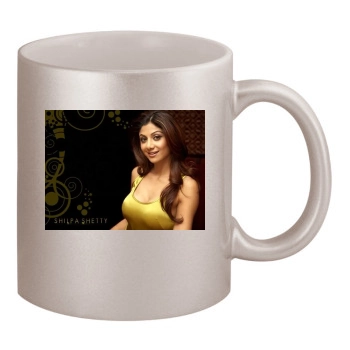 Shilpa Shetty 11oz Metallic Silver Mug