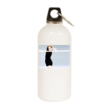 Shirley Manson White Water Bottle With Carabiner