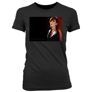 Shirley Manson Women's Junior Cut Crewneck T-Shirt