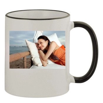 Shu Qi 11oz Colored Rim & Handle Mug