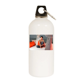 Shu Qi White Water Bottle With Carabiner