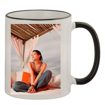 Shu Qi 11oz Colored Rim & Handle Mug