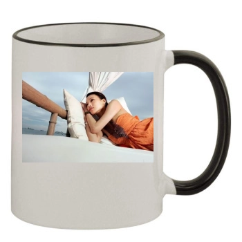 Shu Qi 11oz Colored Rim & Handle Mug