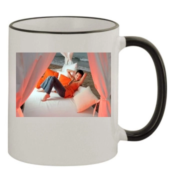 Shu Qi 11oz Colored Rim & Handle Mug