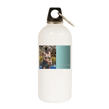 Sienna Miller White Water Bottle With Carabiner