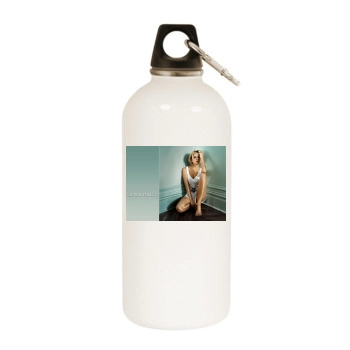 Sienna Miller White Water Bottle With Carabiner