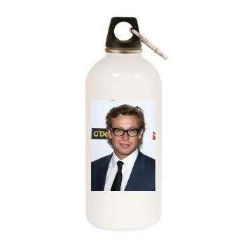 Simon Baker White Water Bottle With Carabiner