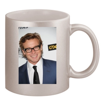 Simon Baker 11oz Metallic Silver Mug