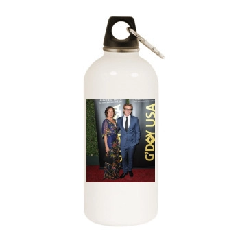 Simon Baker White Water Bottle With Carabiner