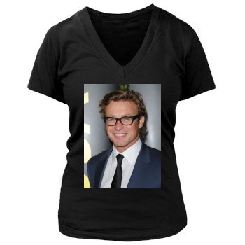 Simon Baker Women's Deep V-Neck TShirt