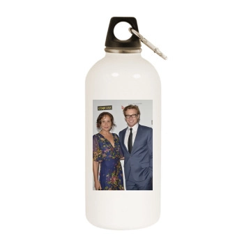 Simon Baker White Water Bottle With Carabiner