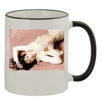 Sophie Marceau 11oz Colored Rim & Handle Mug