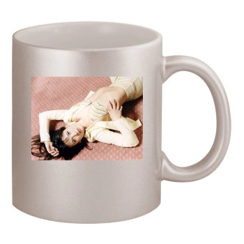 Sophie Marceau 11oz Metallic Silver Mug