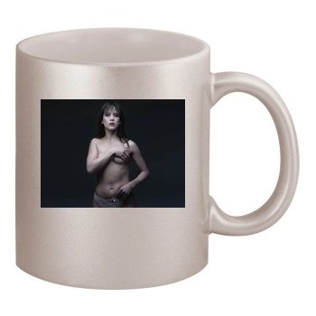 Sophie Marceau 11oz Metallic Silver Mug