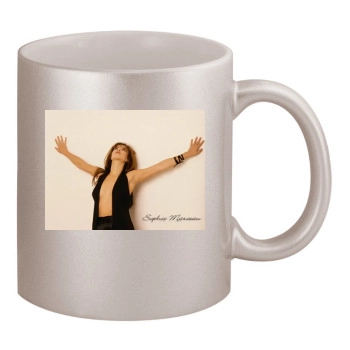 Sophie Marceau 11oz Metallic Silver Mug