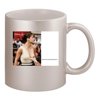 Sophie Marceau 11oz Metallic Silver Mug