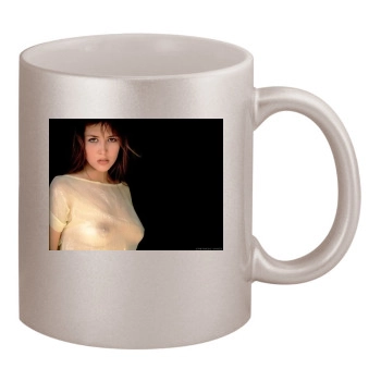 Sophie Marceau 11oz Metallic Silver Mug