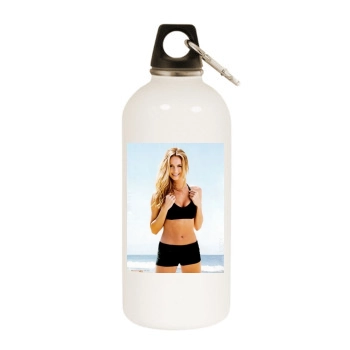 Stacy Keibler White Water Bottle With Carabiner