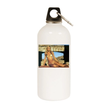 Stacy Keibler White Water Bottle With Carabiner